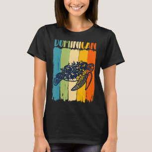 Retro Sea Turtle dominikanische Themenfreunde T-Shirt