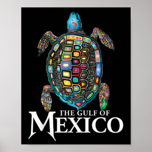 Retro Sea Turtle Golf von Mexiko nie vergessen Poster