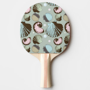 Retro Seashell-Muster Tischtennis Schläger
