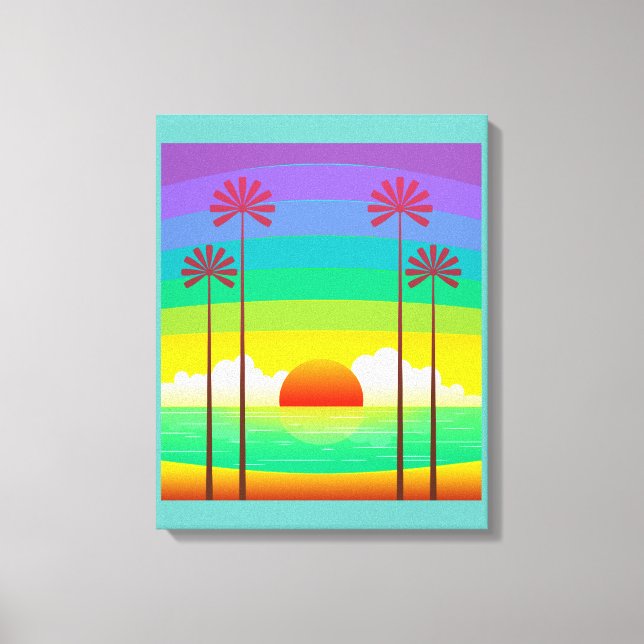 Retro-Seaside-Vintage Leinwanddruck (Vorderseite)