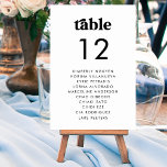 Retro-Seating Chart Guest Names Minimalistische Ho Tischnummer<br><div class="desc">Entdecken Sie Ihre Hochzeitstische mit dieser modernen,  stilvollen Karte,  die Retro-Typografie und den von Ihnen gewünschten,  maßgeschneiderten Text bietet. Fügen Sie einfach Ihre eigenen Daten hinzu,  indem Sie auf die Option "Personalisieren" klicken.</div>