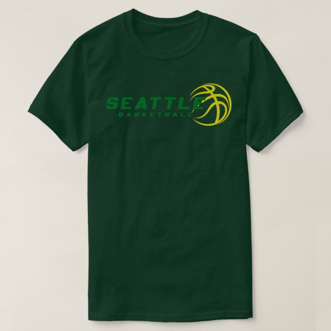 Retro Seattle Basketball Team 1 T-Shirt (Design vorne)