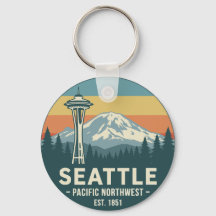Retro Seattle Pazifischer Nordwesten Mt. Rainier