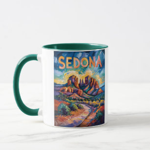 Retro Sedona Arizona Reise Van Gogh Kunst Landscha Tasse