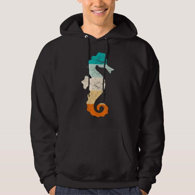 Retro-Seepferd Hoodie (Vorderseite)