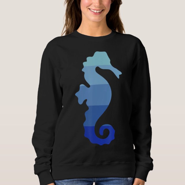 Retro-Seepferd Sweatshirt (Vorderseite)