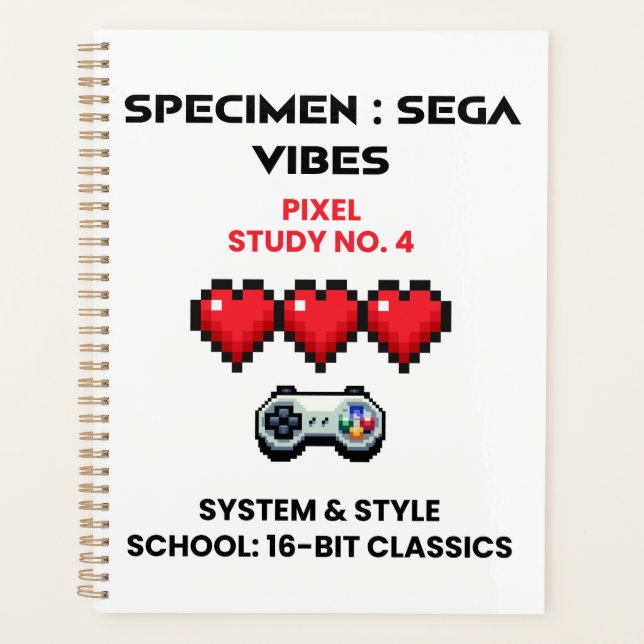Retro Sega Vibes Pixel Studie Nr. 4  Planer (Vorderseite)