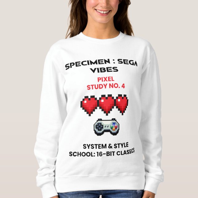 Retro Sega Vibes Pixel Studie Nr. 4 Sweatshirt (Vorderseite)