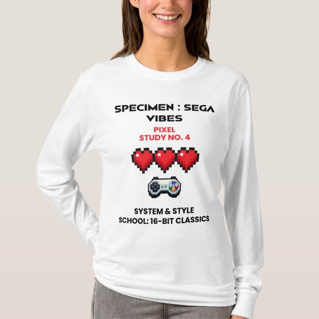 Retro Sega Vibes Pixel Studie Nr. 4 T-Shirt (Vorderseite)