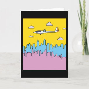 Retro-Segelflugzeug Karte