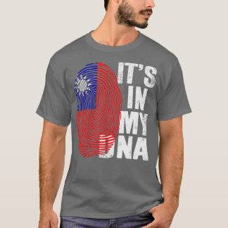 Retro seine in meiner DNA Taiwan Fingerprint Taiwa T-Shirt