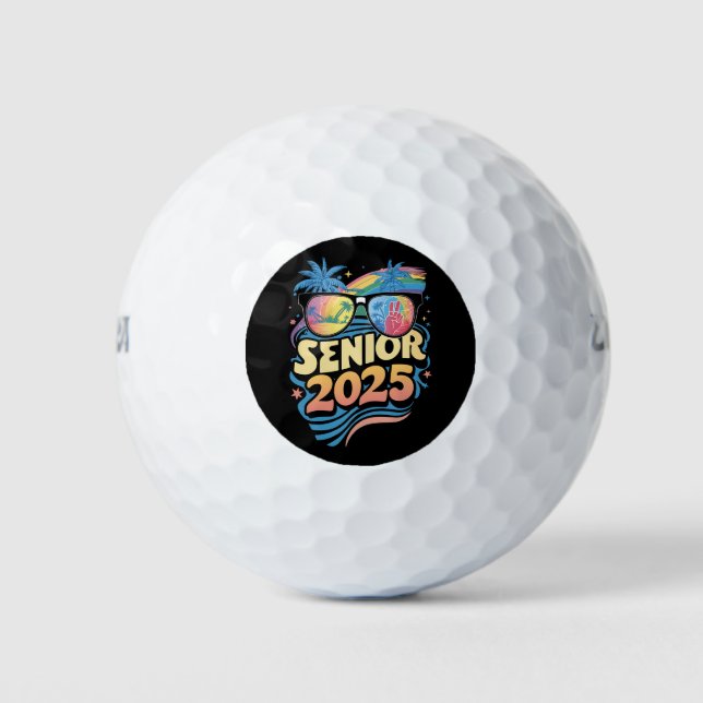 Retro Senior 2025 Class of 2025 Abschluss Golfball (Vorderseite)