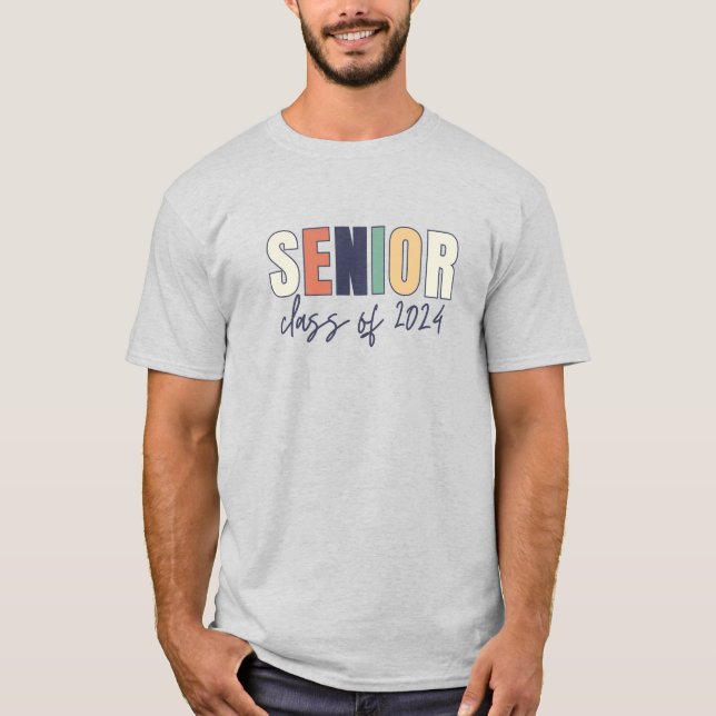 Retro Senior Class of 2024 T-Shirt (Vorderseite)