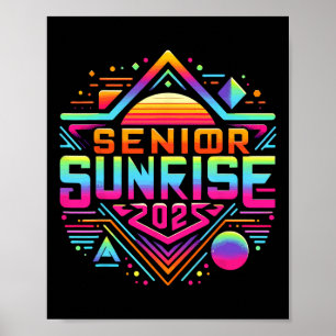 Retro Senior Sonnenaufgang 2025 High School 12. Zw Poster