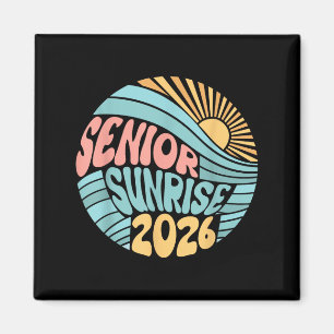 Retro Senior Sunrise 2026 Senioren von Cl Abschlus Magnet