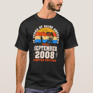 Retro September 2008 14 Jahre altes Angeln 14. Bir T-Shirt