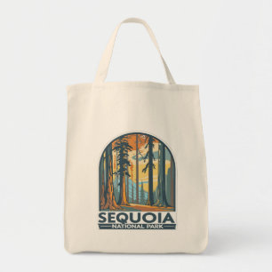 retro Sequoia-Nationalpark Riesenmammutbäume Tragetasche