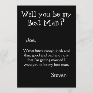 Retro Serez-Vous Ma Meilleure Invitation D'Homme ?