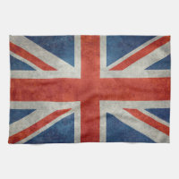 Rétro serviette de thé de style de drapeau