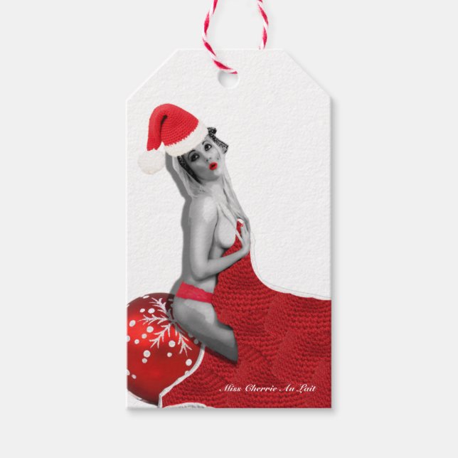 Retro Sexy Pinup Girl Girl Geschenkanhänger (Vorderseite)