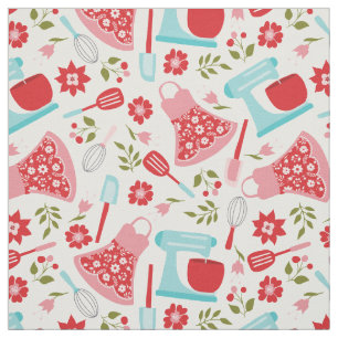 Retro Shabby Chic Kitchen Fabric Stoff