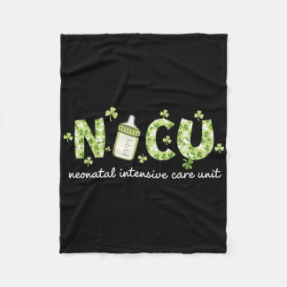 Retro Shamrock Nicu Krankenschwester Frohen St. Pa Fleecedecke