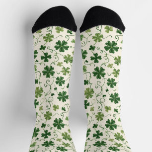 Retro-Shamrock-Swirbelmuster-Socken Socken