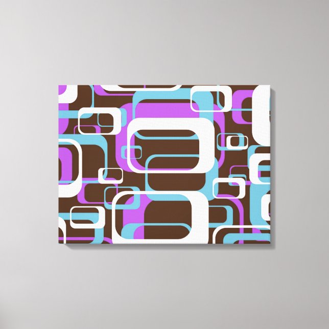 RETRO SHAPES PATTERN LEINWANDDRUCK (Vorderseite)