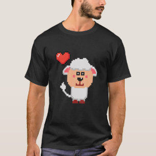 Retro Sheep 8-Bit Videogame Funny Gamers Pixel T-Shirt