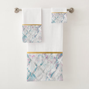 RÉTRO SHELL AQUA SPLASH BLANC SALLE DE BAINS TOWEL