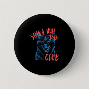 Retro Shiba Inu Hund Papa Club Haustierliebhaber B Button