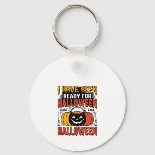 Retro-Shirt mit Halloween-Süßigkeiten-Eimer-Design Schlüsselanhänger