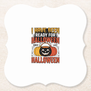 Retro-Shirt mit Halloween-Süßigkeiten-Eimer-Design Untersetzer