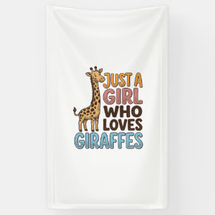 Retro-Shirt 'Nur ein Mädchen, das Giraffen liebt'  Banner