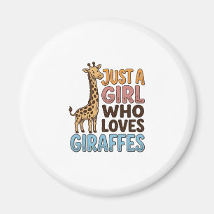 Retro-Shirt 'Nur ein Mädchen, das Giraffen liebt'  Magnet