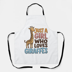 Retro-Shirt 'Nur ein Mädchen, das Giraffen liebt' Schürze