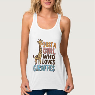 Retro-Shirt 'Nur ein Mädchen, das Giraffen liebt' Tank Top