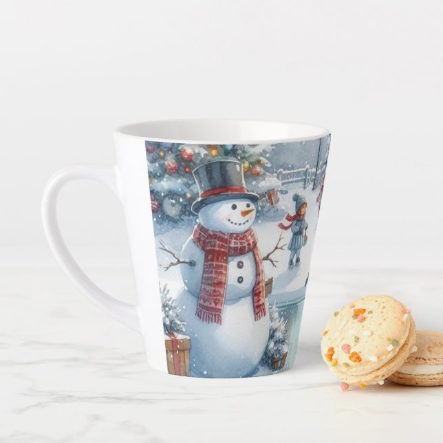 Retro Showman und Kinder Weihnachten Latte Tasse (Beispiel)