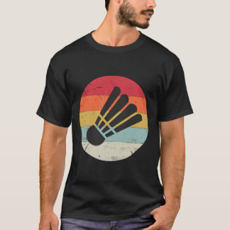 Retro Shuttle Vintag Badminton Player Sport T-Shirt