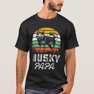 Retro Siberian Husky Lover gibt Huskies Vater Dog  T-Shirt