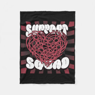 Retro Sickle Cell Streetstyle Support Squad Burgun Fleecedecke