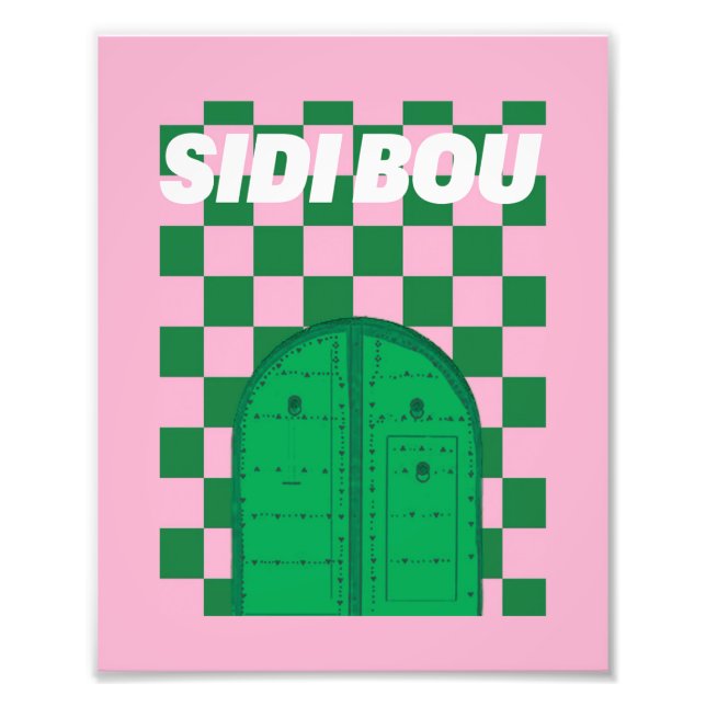 Retro Sidi Bou Said Fotodruck (Vorne)