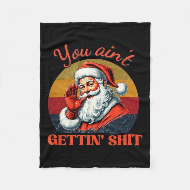 Retro Sie bekommen keinen lustigen Weihnachtskatal Fleecedecke (Vorderseite)
