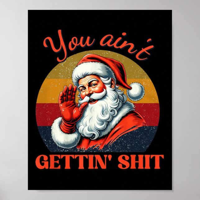 Retro Sie bekommen keinen lustigen Weihnachtskatal Poster (Vorne)
