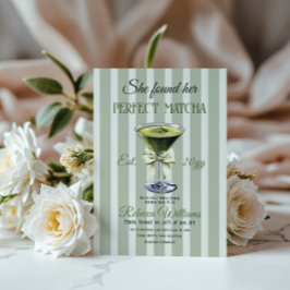 Retro Sie fand ihr perfektes Matcha-Brautparty Einladung