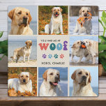 Retro Sie hatte mich WOOF Custom 8 Foto Collage Hu Fotoplatte<br><div class="desc">Die Einführung unserer Foto-Plakette "You Had Me at WOOF", die perfekte Ergänzung zu den Zuhause von Hundeliebhabern. Diese Hundeplakette besticht durch ein modernes Retro- und niedliches Design, mit Platz für bis zu 8 Bilder Ihres geliebten Haustiers. Es ist eine großartige Möglichkeit, Ihren wütenden Freund zu präsentieren und die besondere Bindung...</div>