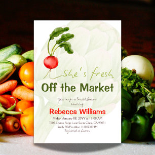 Retro Sie ist frisch vom Brautparty des Marktes Einladung