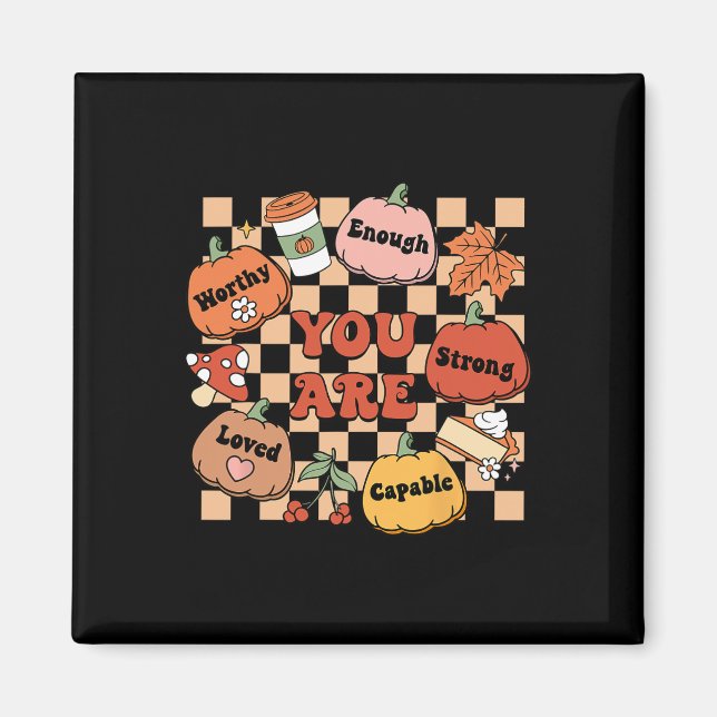 Retro Sie sind Pumpkin Fall School Berater Danke Magnet (Vorne)