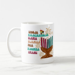 Retro sieben Grundsätze von Kwanzaa Kaffeetasse
