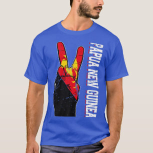 Retro Sieger Zwei Flügel Papua Neue Guinea Flaggen T-Shirt